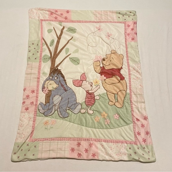 Vintage Disney Winnie the Pooh Baby Blanket Comforter - Picture 1 of 16